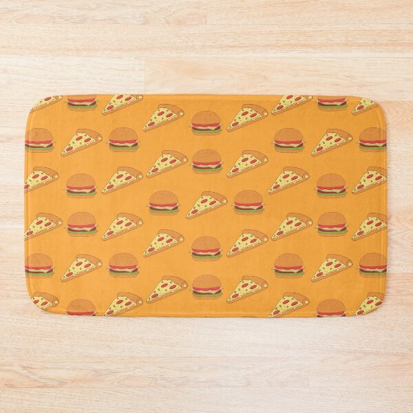 Item preview, Pizza and Burgers Cartoon Pattern designed and sold by Meek-Anime.