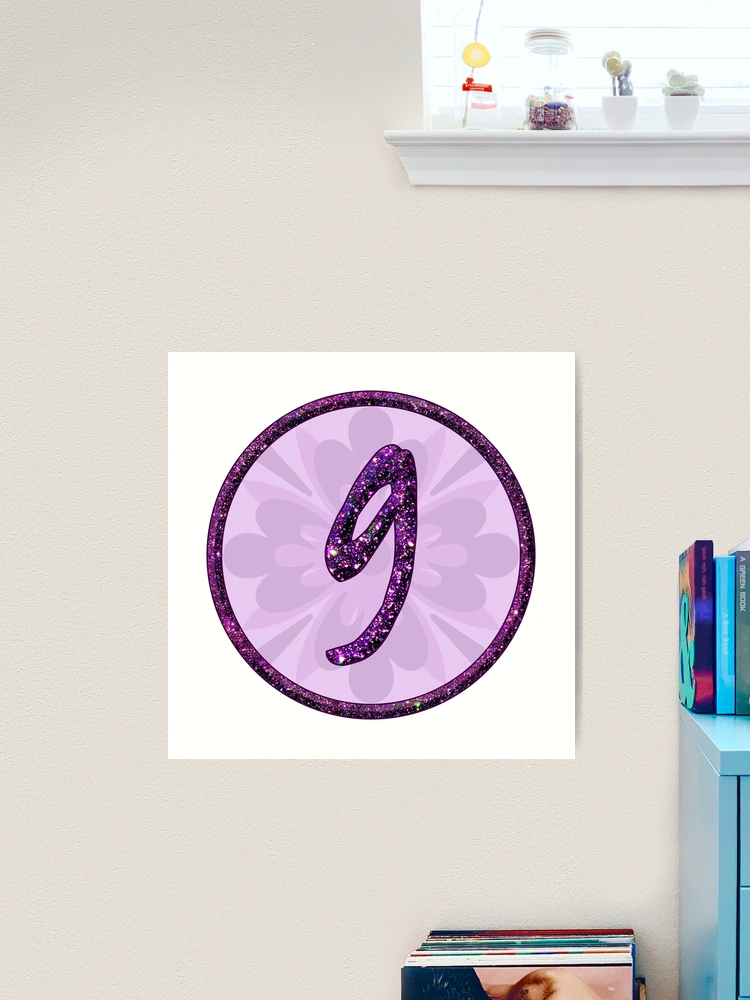 Number nine 9 purple numbers