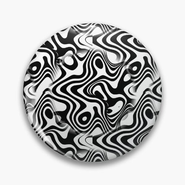 Item preview, Modern Monochrome Geometric Wavy Pattern Black and White designed and sold by Worldesigns by Artsiren.