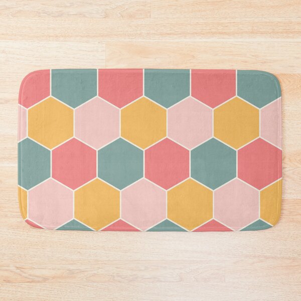 Item preview,  colorful bee hive seamless pattern| surface design designed and sold by Jasmine Blooms Designs.