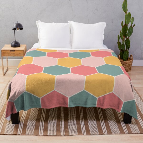 Item preview, colorful bee hive seamless pattern| surface design designed and sold by Jasmine Blooms Designs.