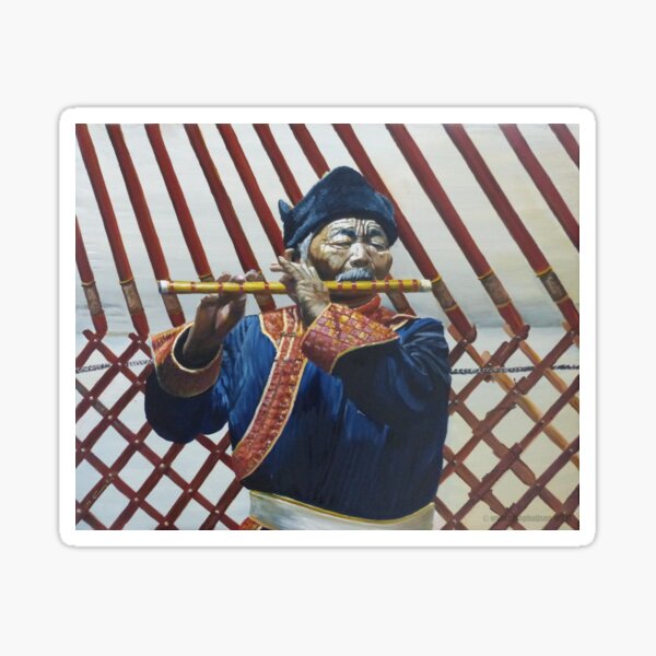 Aperçu de l'œuvre Fluteplayer mongol créée et vendue par CamphuijsenArt.