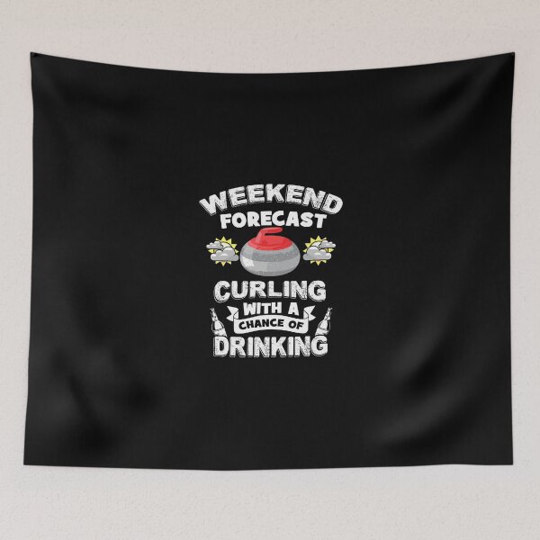 Item preview, Weekend Forecast, Curling and Drinking! Curler Long Sleeve designed and sold by stagnittae.