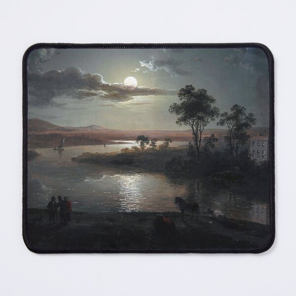Item preview, Abraham Pether - Evening Scene with Full Moon and Persons designed and sold by ArtExpression.