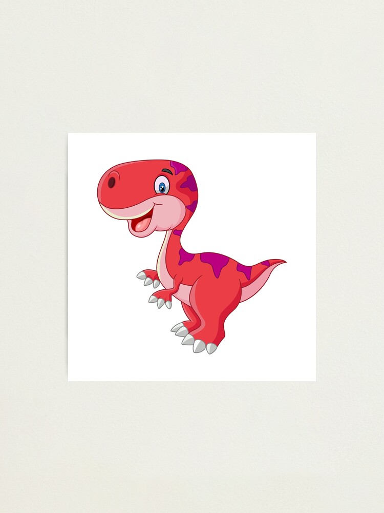 Cute Dino - Tyrannosaurus Red Pink Purple Cute Dino - Tyrannosaurus Red Pink Purple