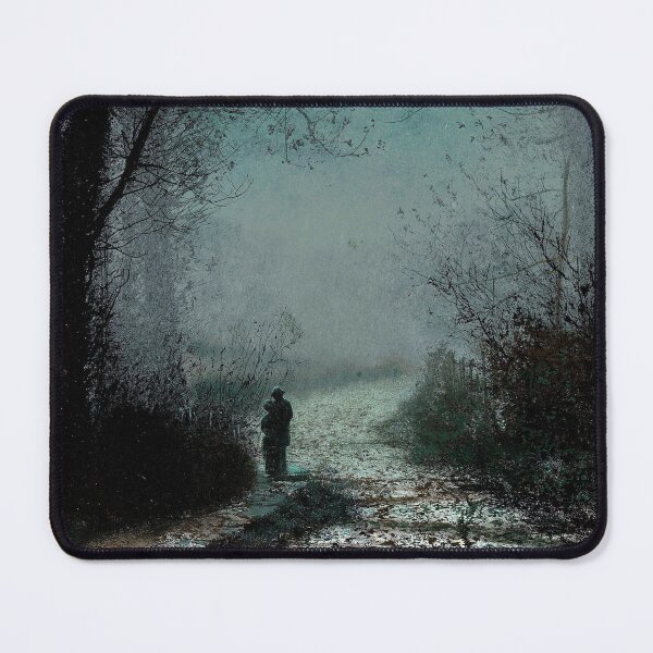 Item preview, John Atkinson Grimshaw - Lovers on a moonlit Lane designed and sold by ArtExpression.