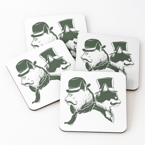 Item preview, Cats Aristocratic green designed and sold by artorno.