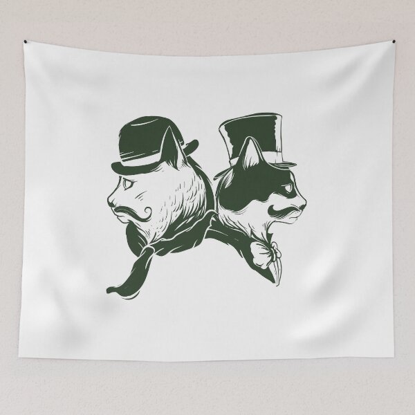 Item preview, Cats Aristocratic green designed and sold by artorno.