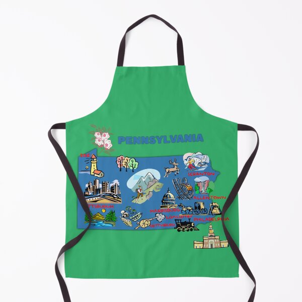 Item preview, Pennsylvania map with major cities Tourist Destinations, united states, US designed and sold by mashmosh.