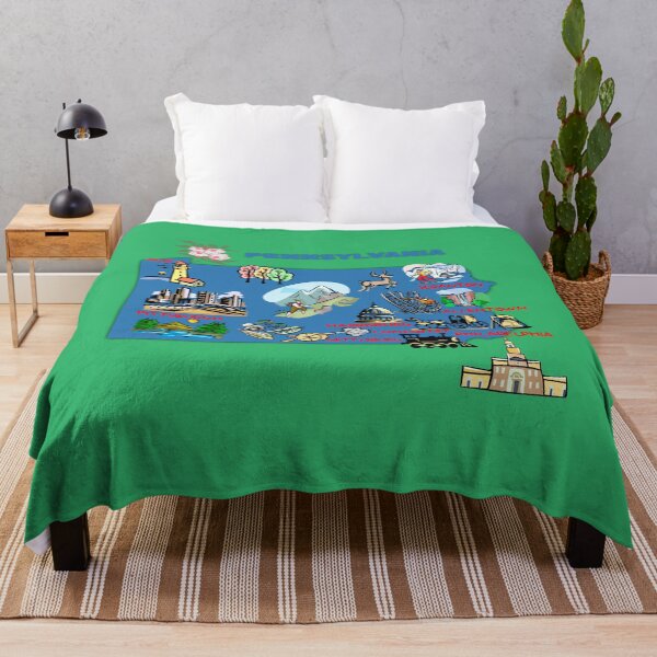 Item preview, Pennsylvania map with major cities Tourist Destinations, united states, US designed and sold by mashmosh.
