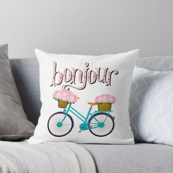 Item preview, BIKE PARIS PINK FLORAL designed and sold by wildwhimsical.