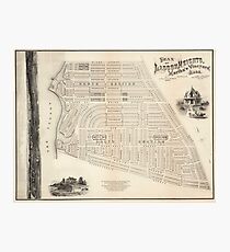 Vintage Map of Marthas Vineyard (1873) Photographic Print