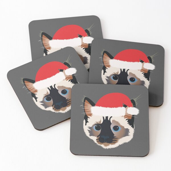 Artikelvorschau, Weihnachts-Siamkatze entworfen und verkauft von KCPetPortraits.