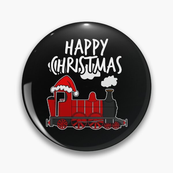 Item preview, Happy Christmas Santa Hat Steam Train Rail Enthusiasts designed and sold by doodlerob.