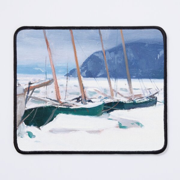 Artikelvorschau, Clarence Gagnon - Schooners in Ice Floes entworfen und verkauft von ArtExpression.