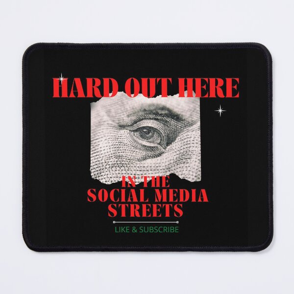 Item preview, Hard out here in the social media streets Red print designed and sold by DollarDollar.