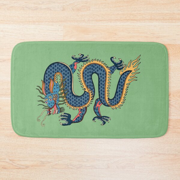 Item preview, TIBETAN DRAGON RUG-turquoise designed and sold by BEATRIZ ABAITUA.