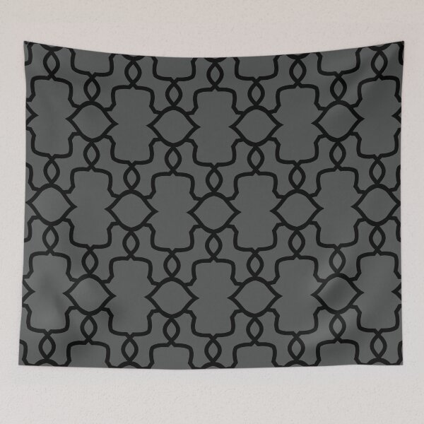 Item preview, Medium Gray and Black Ornamental Shape Pattern 4 - Shade Pairs To 2022 Trending Color Behr Cracked Pepper PPU18-01 designed and sold by ColorOfTheYears.
