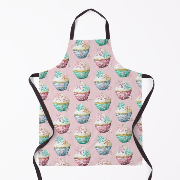 Item preview, Snowflake Cupcakes in pastel colours painted in watercolor designed and sold by MagentaRose.