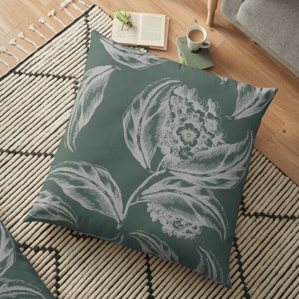 Shy Hoya Carnosa in Pine Floor Pillow