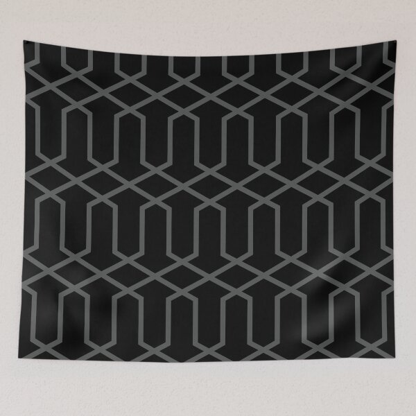 Item preview, Medium Gray and Black Tessellation Line Pattern 10 - Shade Pairs To 2022 Trending Color Behr Cracked Pepper PPU18-01 designed and sold by ColorOfTheYears.