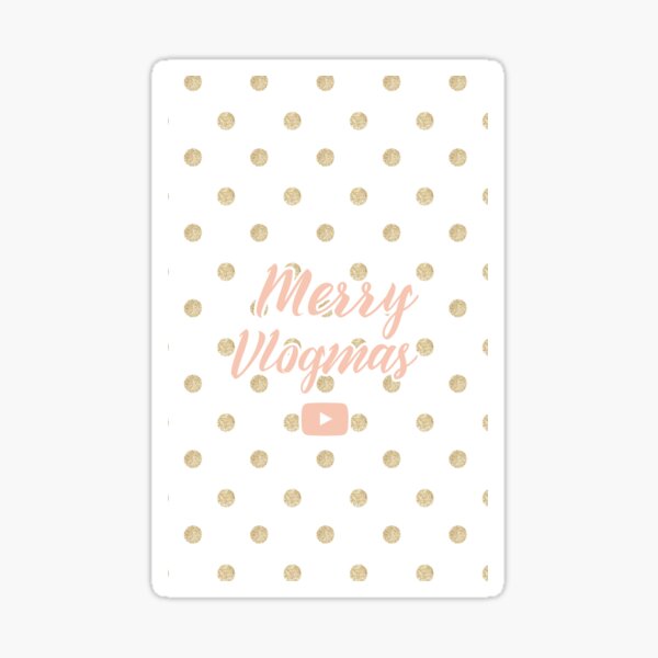 Merry Vlogmas - YouTubers / YouTube Sticker