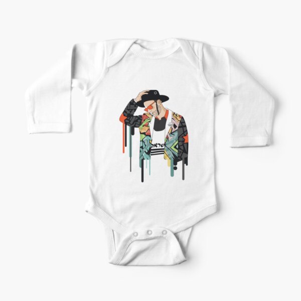 Jewish Man think | Modern and original jewish art Long Sleeve Baby One-Piece