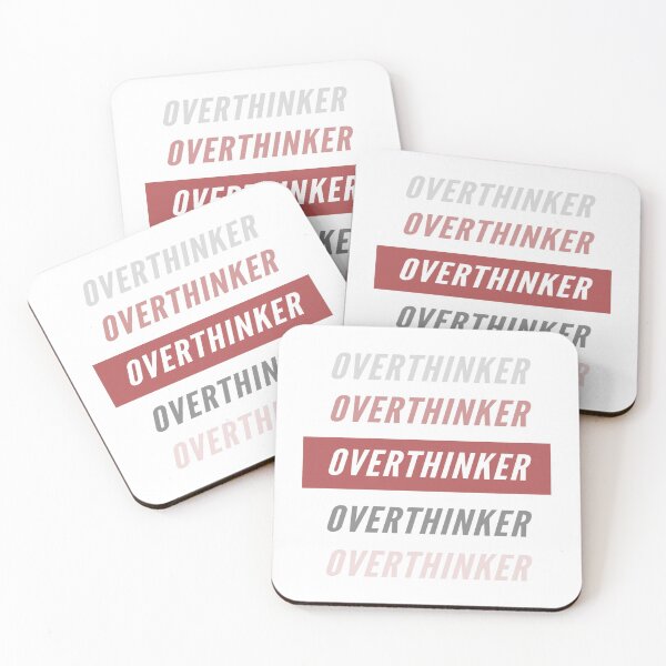 Item preview, OVERTHINKER White T-Shirt designed and sold by darkdarkness.
