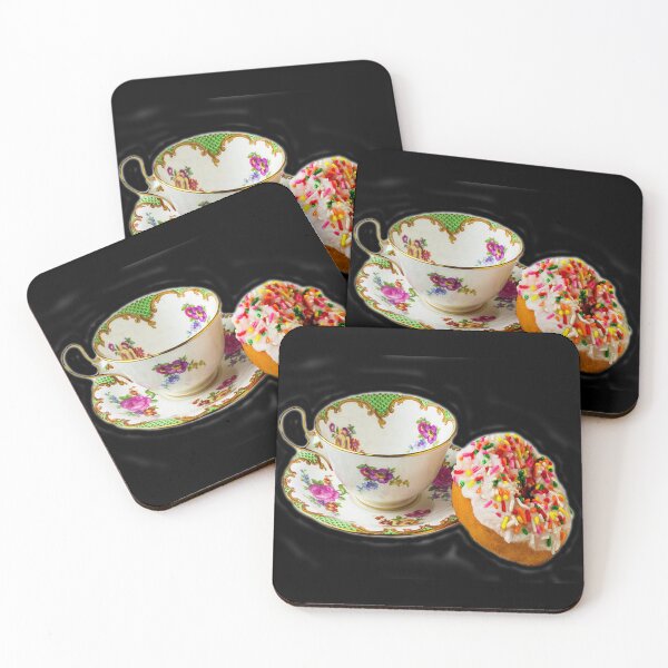 Item preview, Tea Cup And Donut designed and sold by sanjiauguartist.