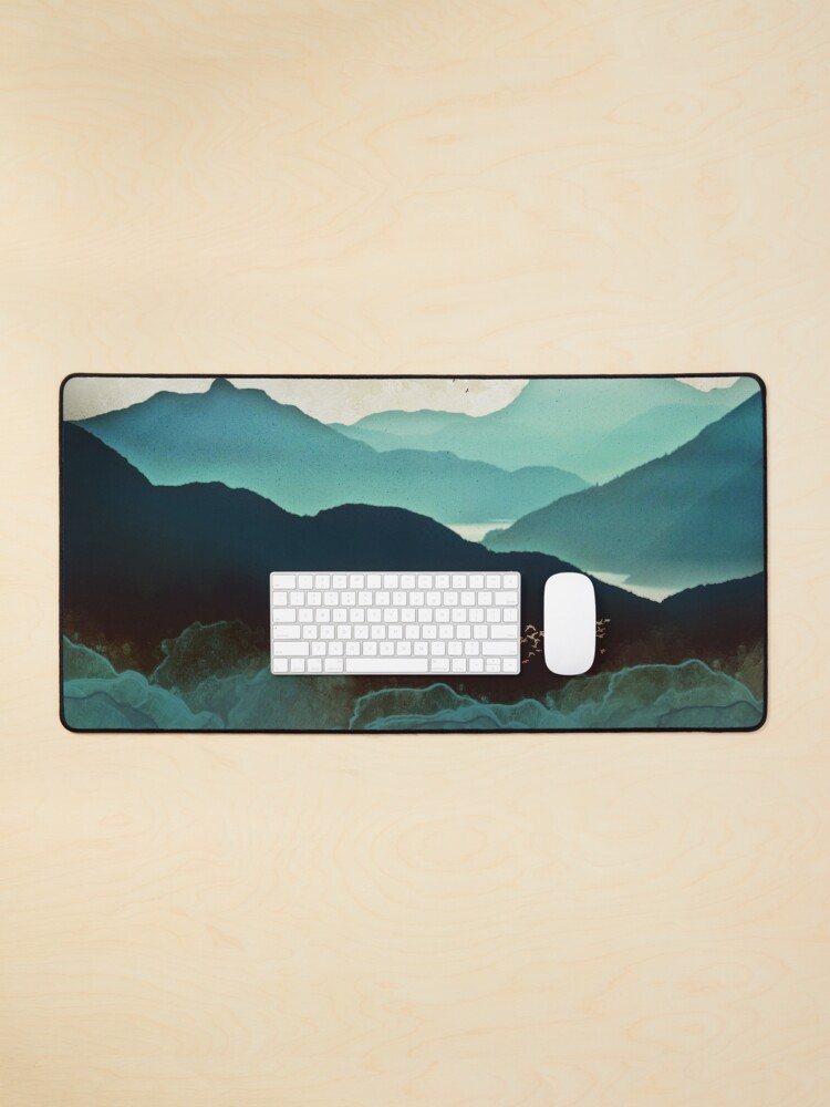 Thumbnail 1 of 5, Mouse Pad, Indigo Mountains designed and sold by spacefrogdesign.