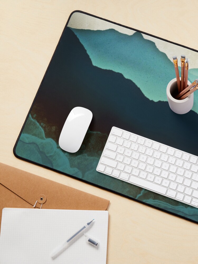 Thumbnail 3 of 5, Mouse Pad, Indigo Mountains designed and sold by spacefrogdesign.