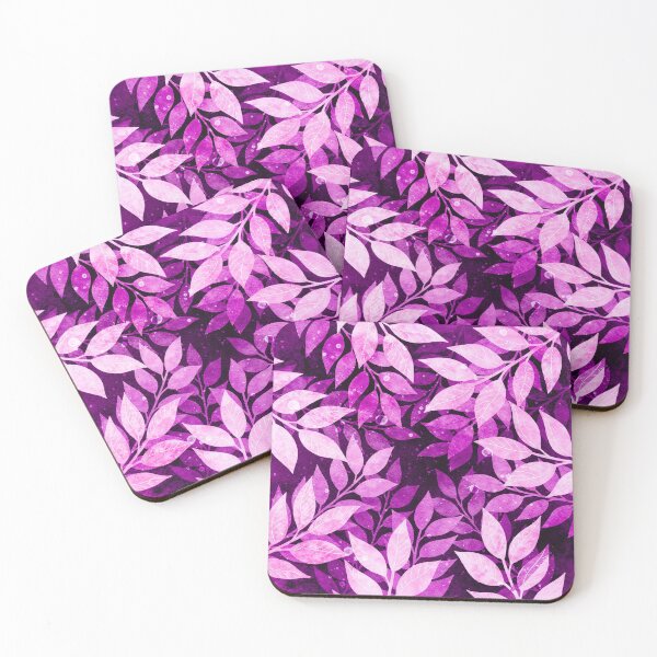 Item preview, Purple watercolour leaves designed and sold by Lyndseyteeson.