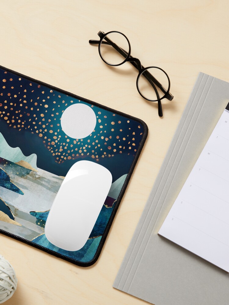 Thumbnail 3 of 5, Mouse Pad, Moon Glow designed and sold by spacefrogdesign.