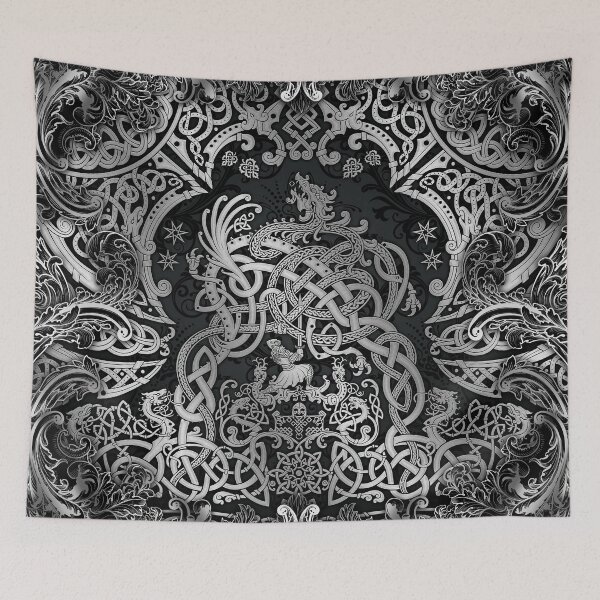Item preview, Viking style Dragon - Dark, black and silver designed and sold by Abysm Internal.