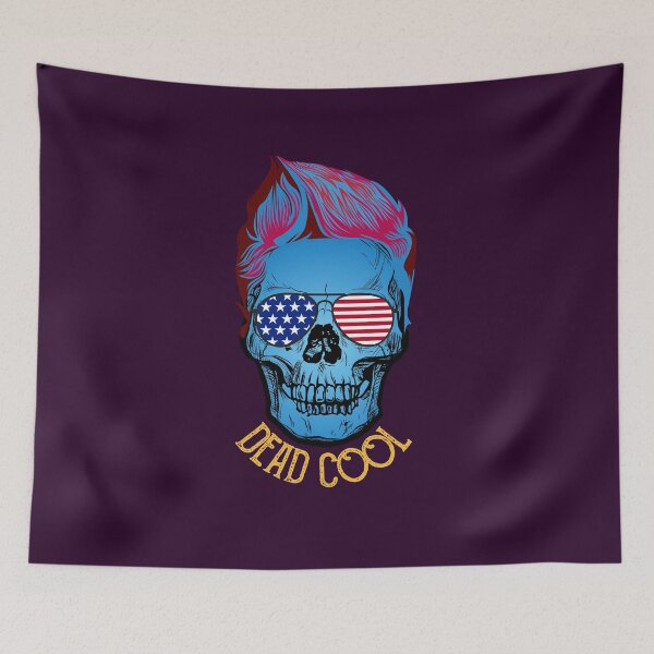 Item preview,   Purple Dead Cool American patriot Skull- Airsoft by Design  designed and sold by AirsoftBD.