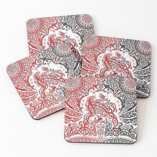 Item preview, Viking style Dragon - White, Black and Red designed and sold by Abysm Internal.
