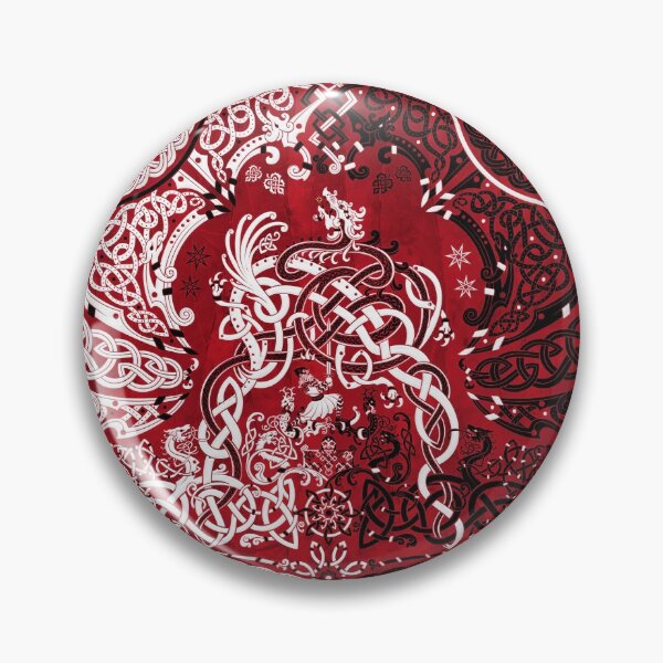 Item preview, Viking style Dragon - Red, Black and White designed and sold by Abysm Internal.