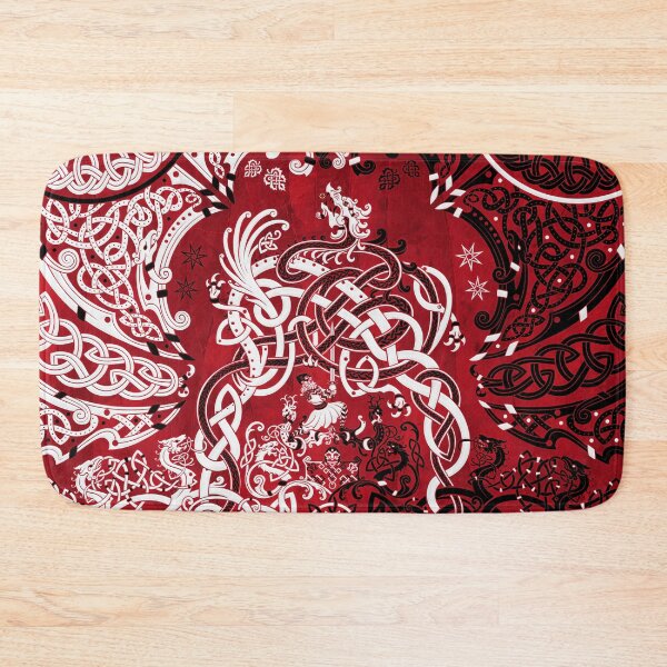 Item preview, Viking style Dragon - Red, Black and White designed and sold by Abysm Internal.
