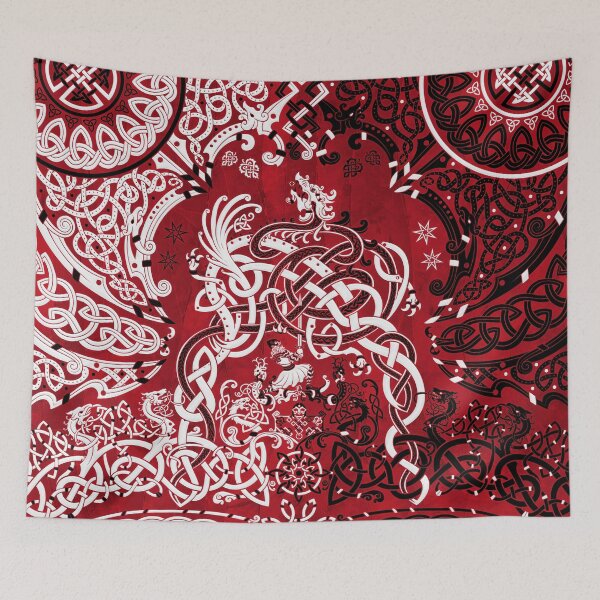 Item preview, Viking style Dragon - Red, Black and White designed and sold by Abysm Internal.
