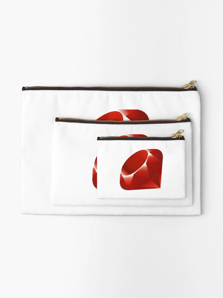 Thumbnail 2 of 4, Zipper Pouch, Ruby - Programming Language Logo designed and sold by UnitShifter.