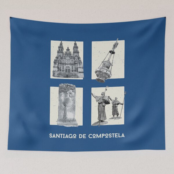 Item preview, El Camino Places Santiago de Compostela Cream version designed and sold by Caminovi.