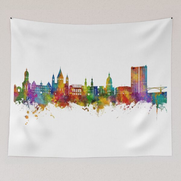 Item preview, Mainz Germany Skyline designed and sold by ArtPrints.