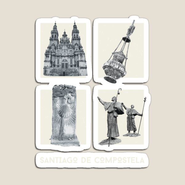 Artikel-Vorschau von El Camino Places Santiago de Compostela Creme-Version, designt und verkauft von Caminovi.