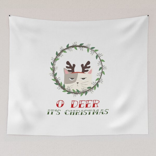Item preview, Grumpy Christmas Cat O Deer designed and sold by avit1.