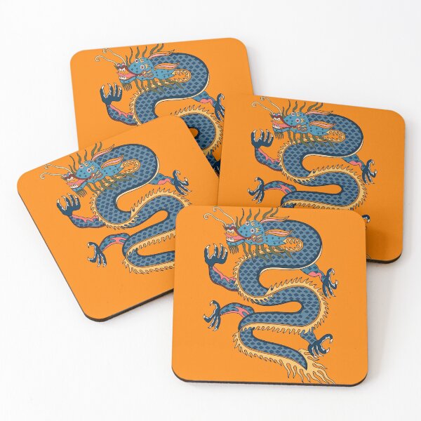 Item preview, TIBETAN DRAGON RUG-orange designed and sold by BEATRIZ ABAITUA.
