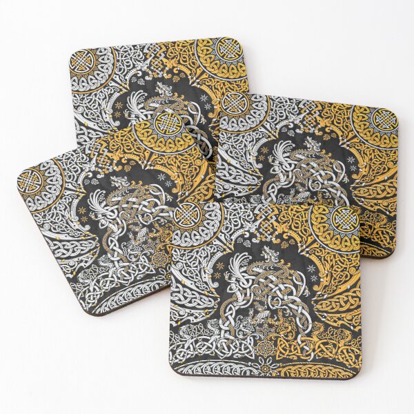 Item preview, Viking style Dragon - Gold Black designed and sold by Abysm Internal.