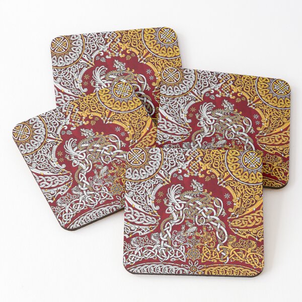 Item preview, Viking style Dragon - Gold Red designed and sold by Abysm Internal.
