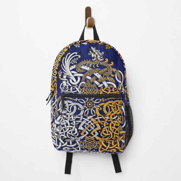 Item preview, Viking style Dragon - Gold Blue designed and sold by Abysm Internal.