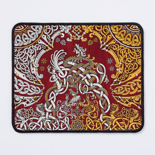 Item preview, Viking style Dragon - Gold Red designed and sold by Abysm Internal.