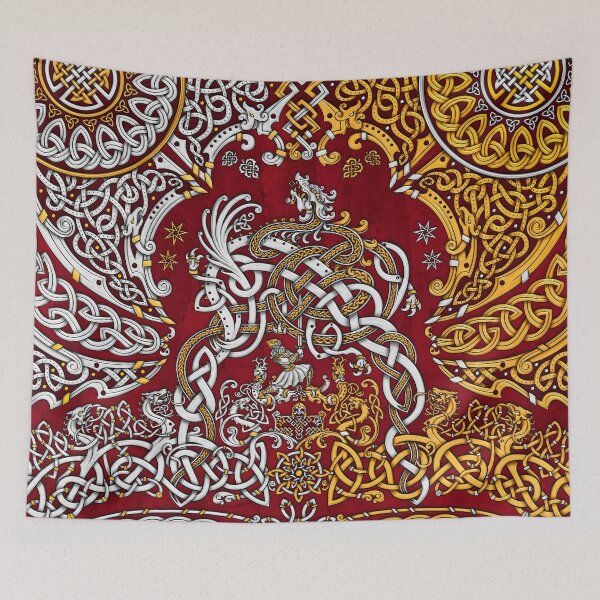 Item preview, Viking style Dragon - Gold Red designed and sold by Abysm Internal.